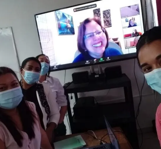 Students watching Luz Lopez present