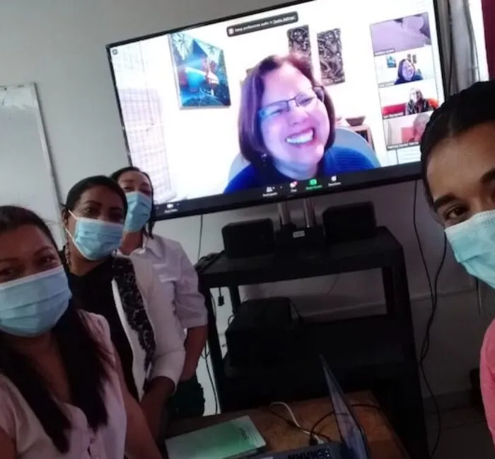 Students watching Luz Lopez present