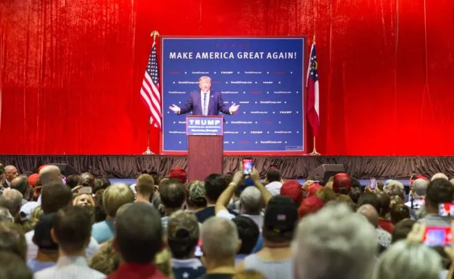 Trump campaigning in Georgia.